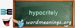WordMeaning blackboard for hypocritely